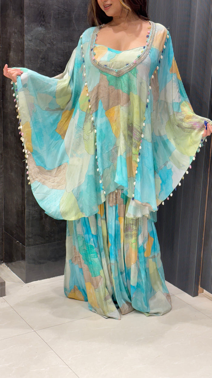 Crepe Indo-Western Set with Digital Print | Contemporary Ethnic Wear
