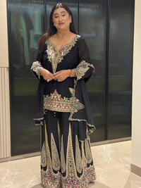 Chinon Dori Work Suit Set with Pearl Detailing | Up to Size 46