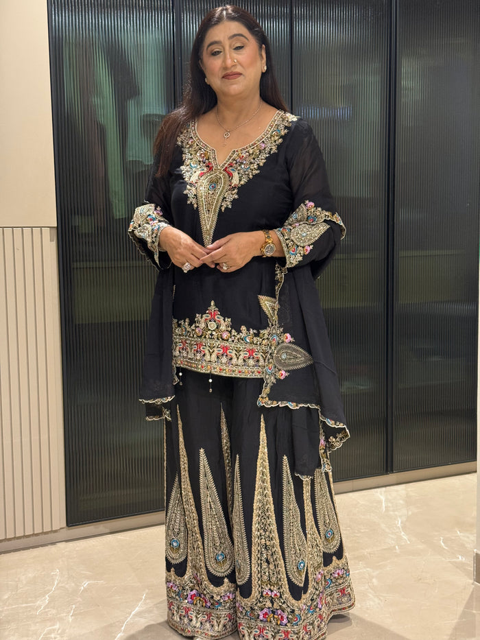 Chinon Dori Work Suit Set with Pearl Detailing | Up to Size 46