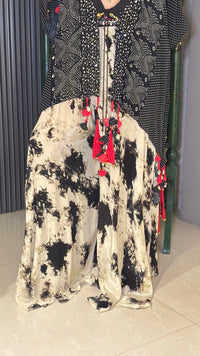 Boho Style Indo-Western with Shell Detailing & Handwork Jacket Neckline