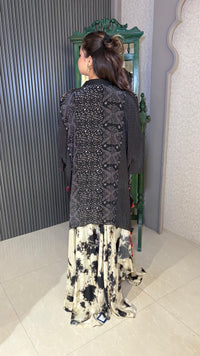 Boho Style Indo-Western with Shell Detailing & Handwork Jacket Neckline