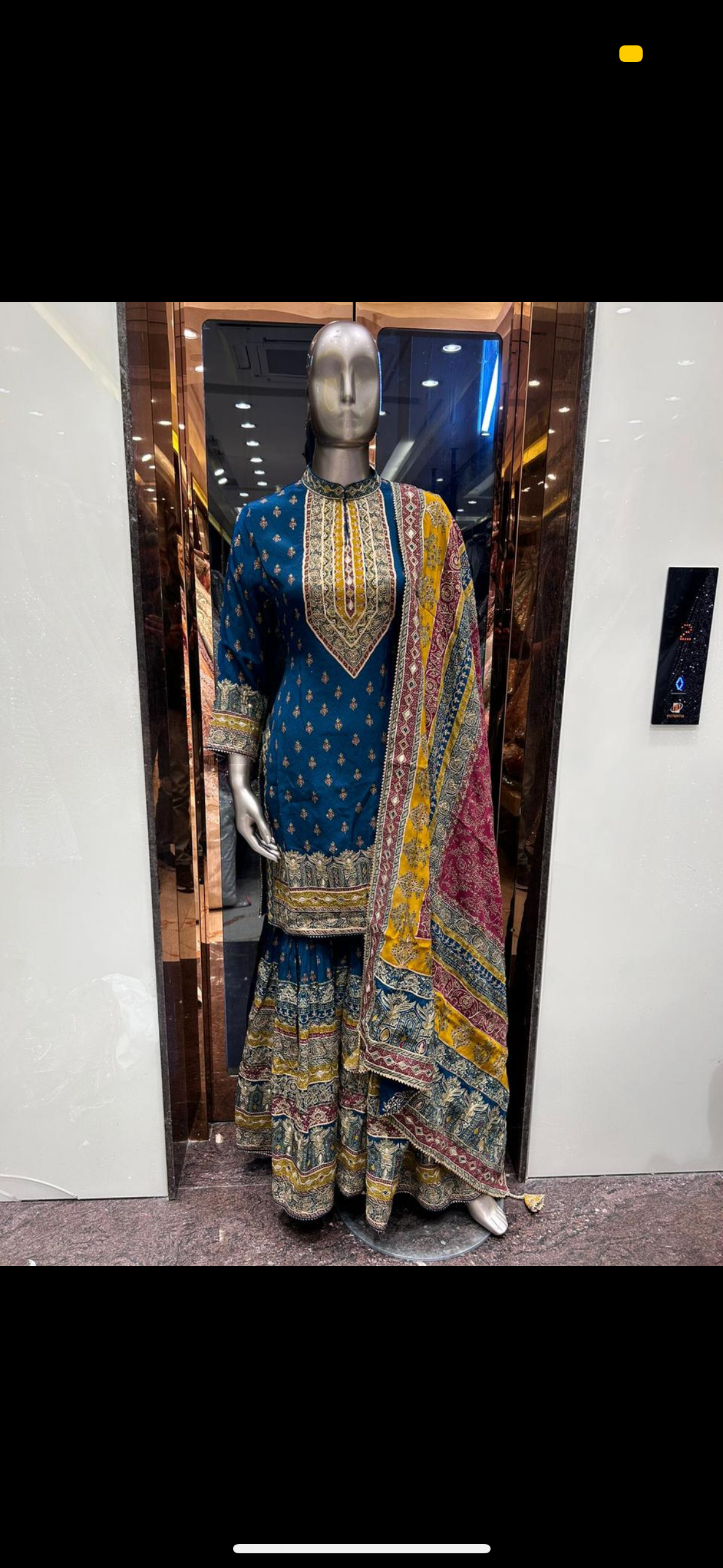 Pure Crepe Digital Printed Gotta Handwork Suit – Elegant Festive Wear