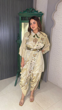 Boho Handwork Indowestern Set with Dhoti Pants