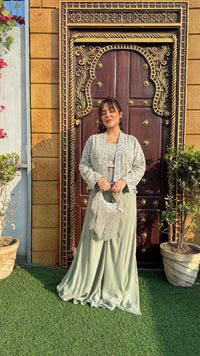 Elegant Indo-Western with Lakhnavi Embroidery