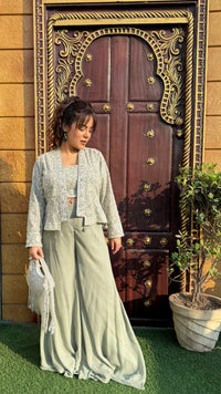 Elegant Indo-Western with Lakhnavi Embroidery