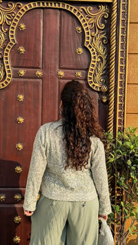 Elegant Indo-Western with Lakhnavi Embroidery
