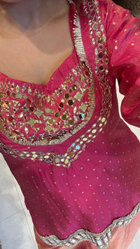 Premium Shimmer Tissue Mirror Work Co-Ord Set | Festive & Party Wear