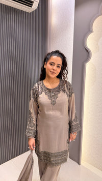 Handworked Shimmer Fabric Suit Set