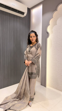 Handworked Shimmer Fabric Suit Set