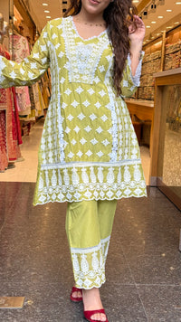 Mul Cotton Chikankari Co-Ord Set | Elegant Casual & Everyday Wear |