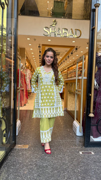 Mul Cotton Chikankari Co-Ord Set | Elegant Casual & Everyday Wear |