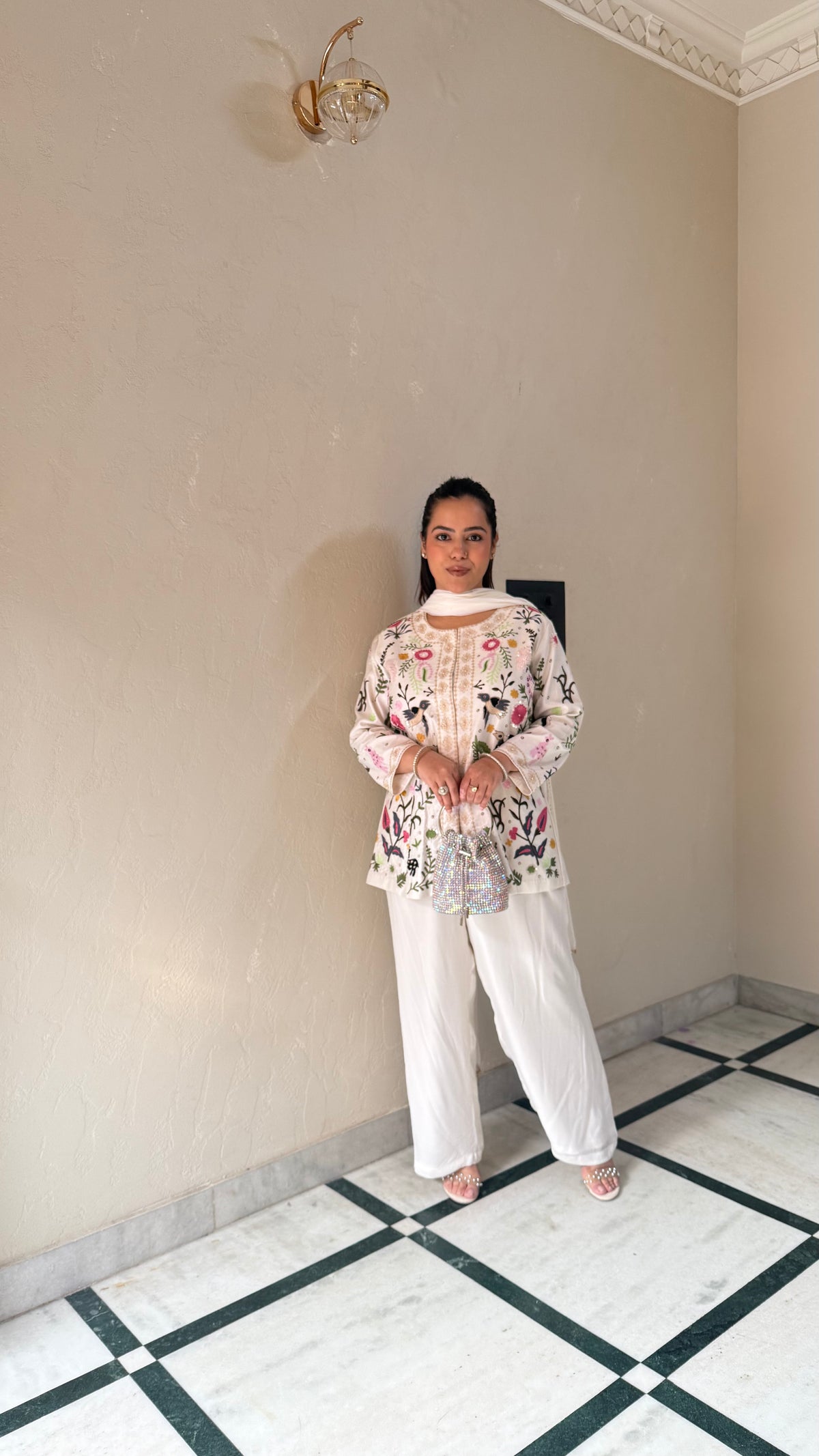 Elegant Thread Embroidery Suit Set