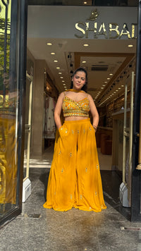 Premium Kashmiri Embroidery Indo-Western with Pearl & Mirror Detailing
