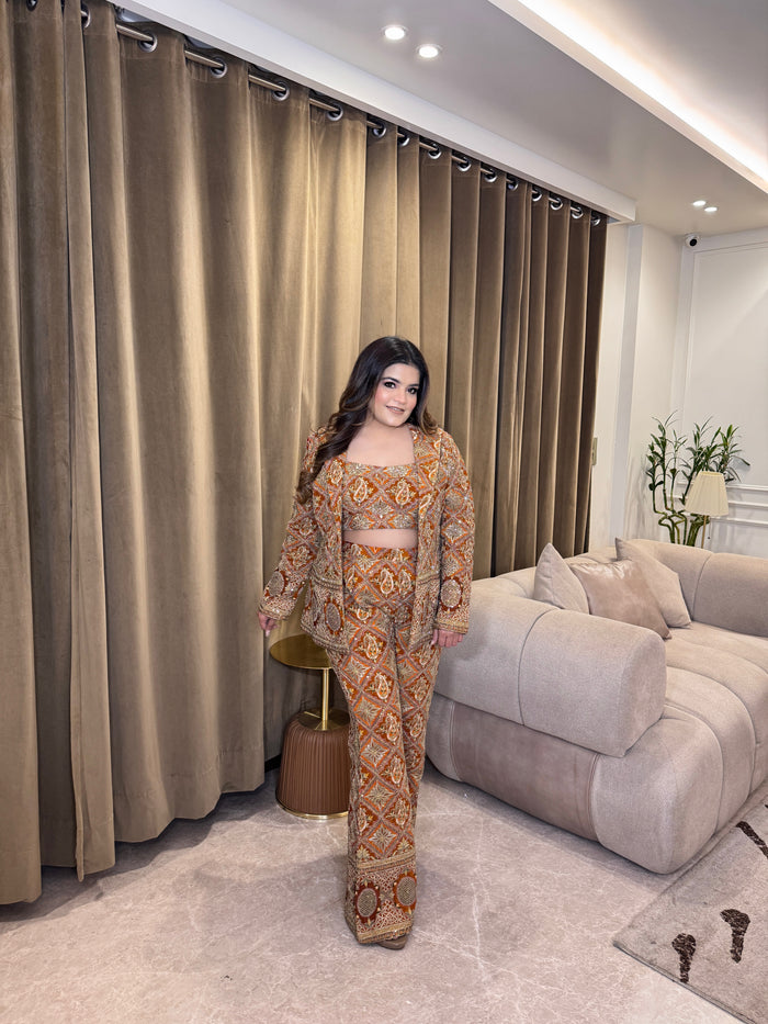 Indo-Western Jacket Set – Fusion of Tradition & Contemporary Style