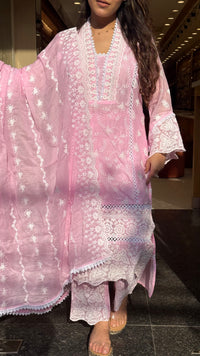 Budget-Friendly Chikankari Mul Cotton Suit Set