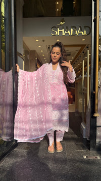 Budget-Friendly Chikankari Mul Cotton Suit Set
