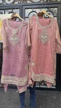 Maheshwari Cotton Suit with Shimmer Tissue, Dori, Sequin & Cutdana Work | Budget-Friendly Suit | Up to Size 44
