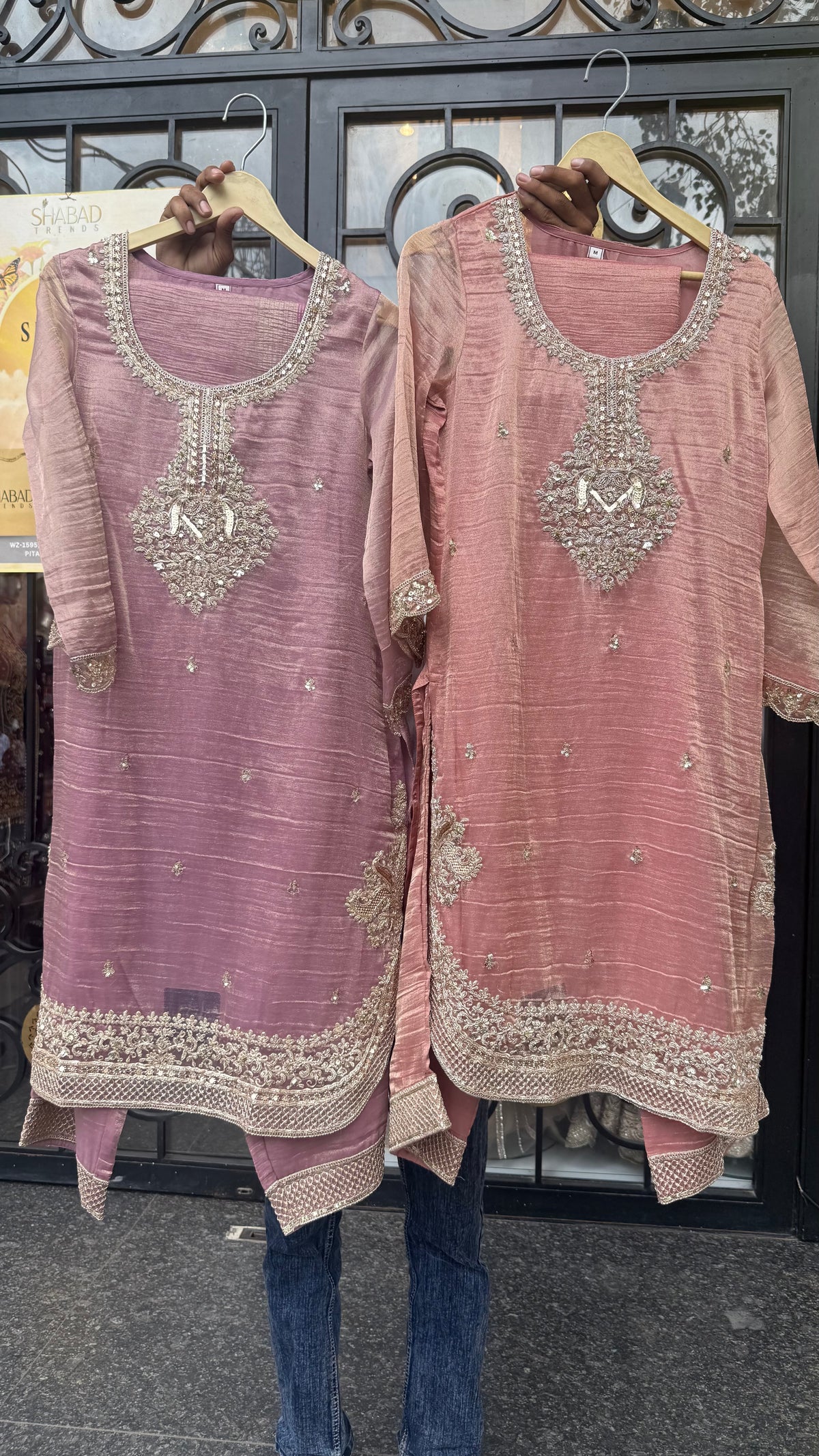 Maheshwari Cotton Suit with Shimmer Tissue, Dori, Sequin & Cutdana Work | Budget-Friendly Suit | Up to Size 44