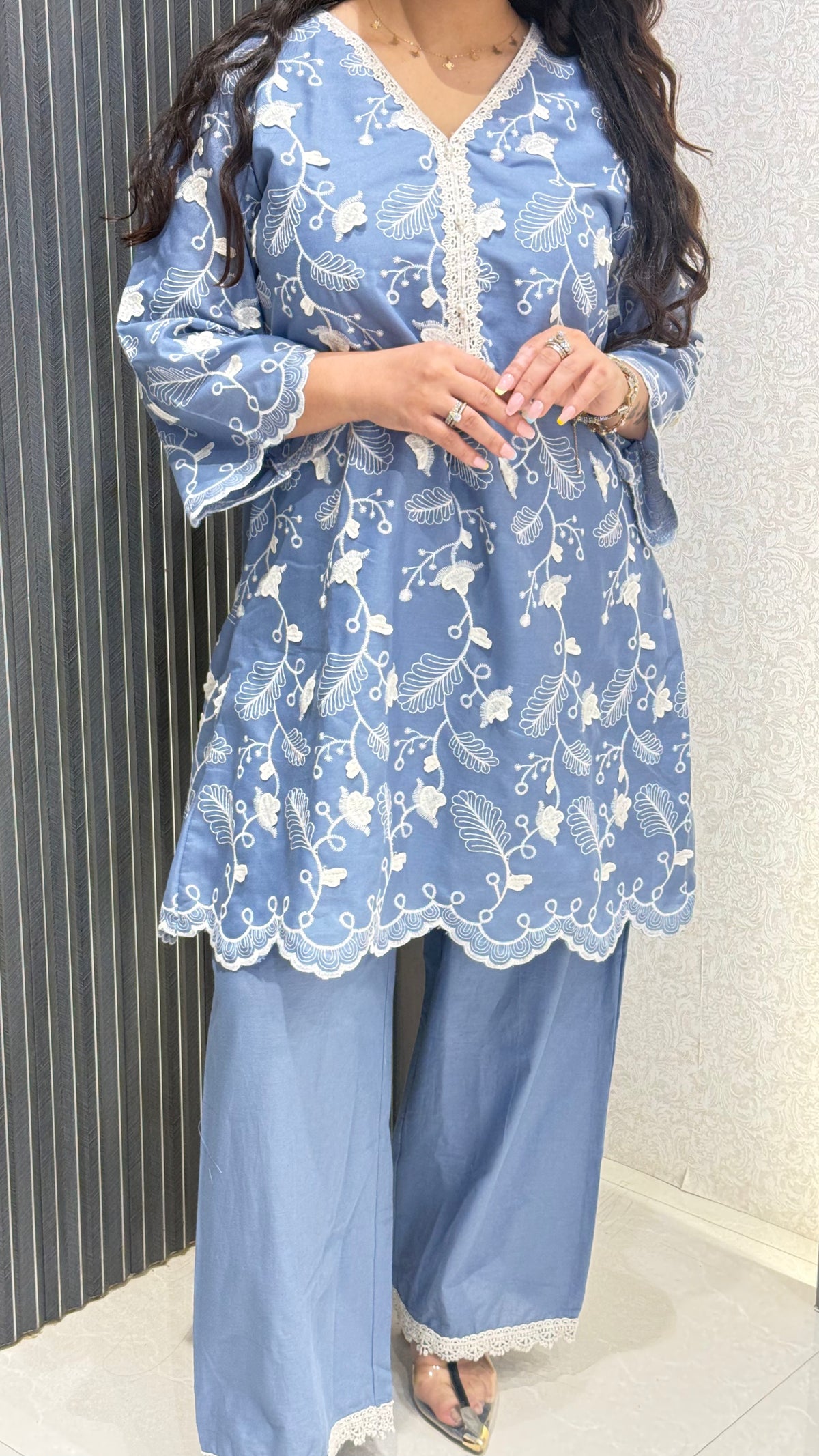 Thread Embroidered Co-ord Set