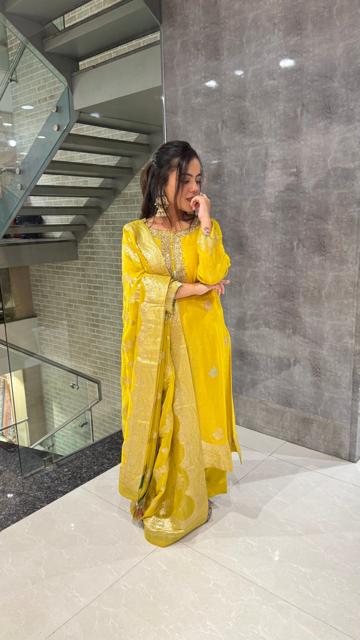 Banarasi Yellow Suit – Traditional Elegance with a Modern Touch