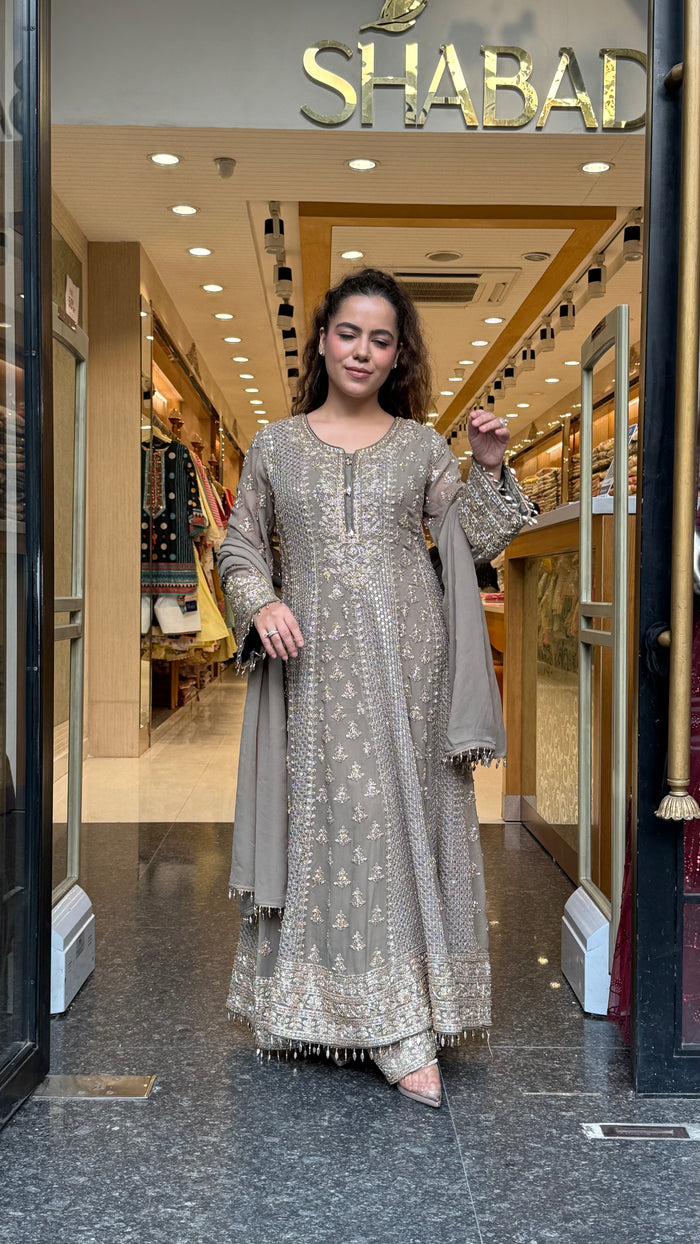 Premium Georgette Suit Set with Sequin & Bead Work | Designer Festive Wear