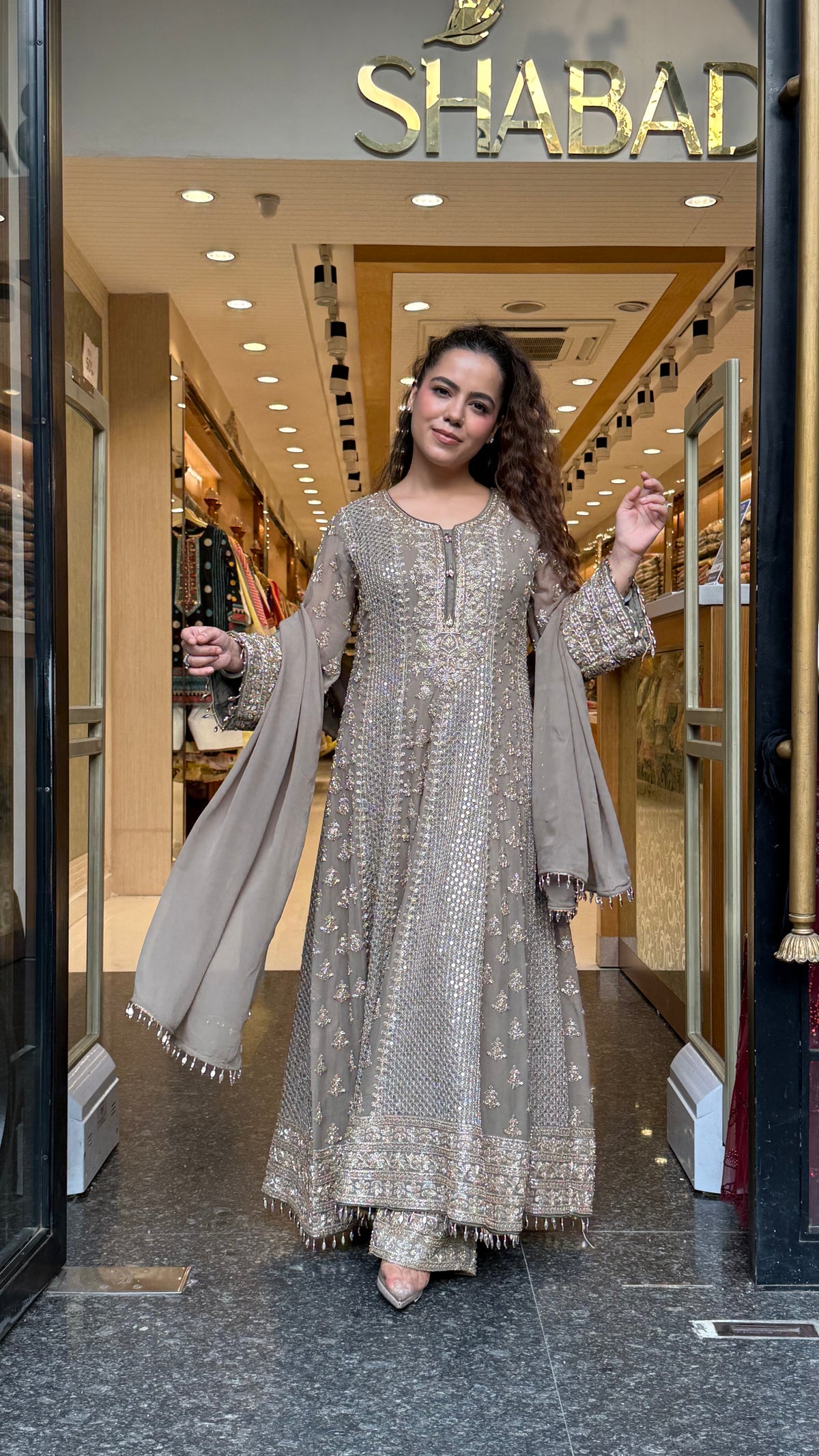 Premium Georgette Suit Set with Sequin & Bead Work | Designer Festive Wear