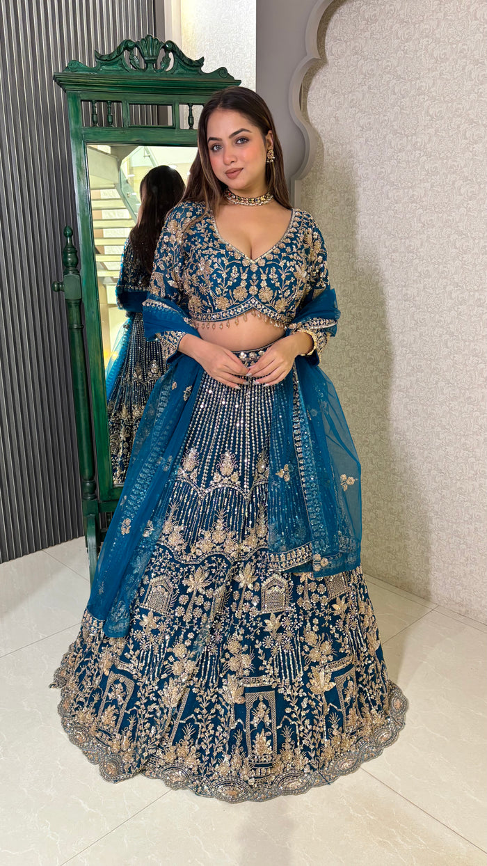 Celestial Charm: Handwork Net Lehenga Set