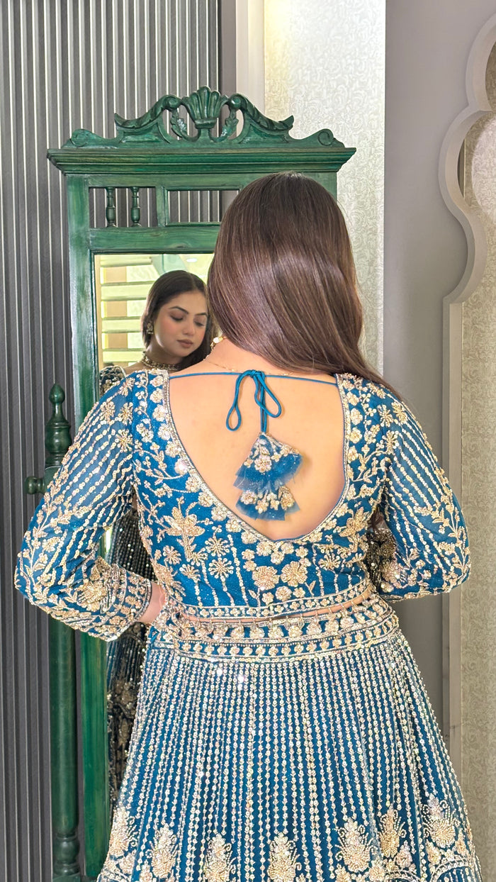 Celestial Charm: Handwork Net Lehenga Set