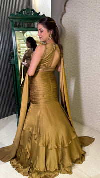 Satin lehenga Handwork Blouse