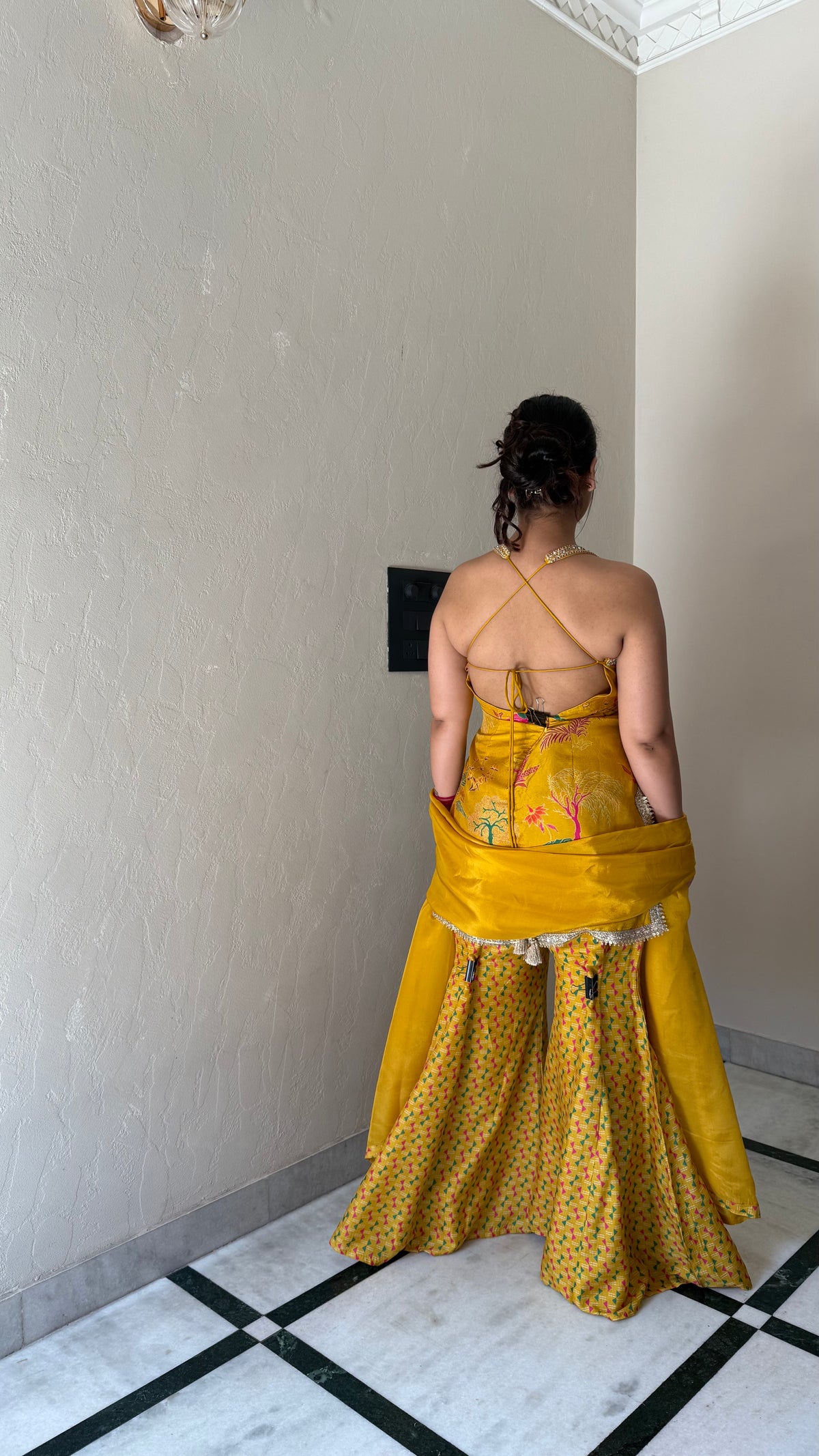 Printed Satin Silk Suit Set