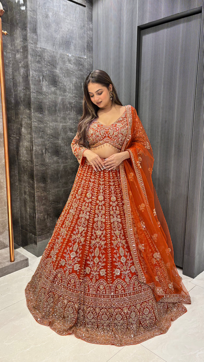 Celestial Charm: Handwork Net Lehenga Set