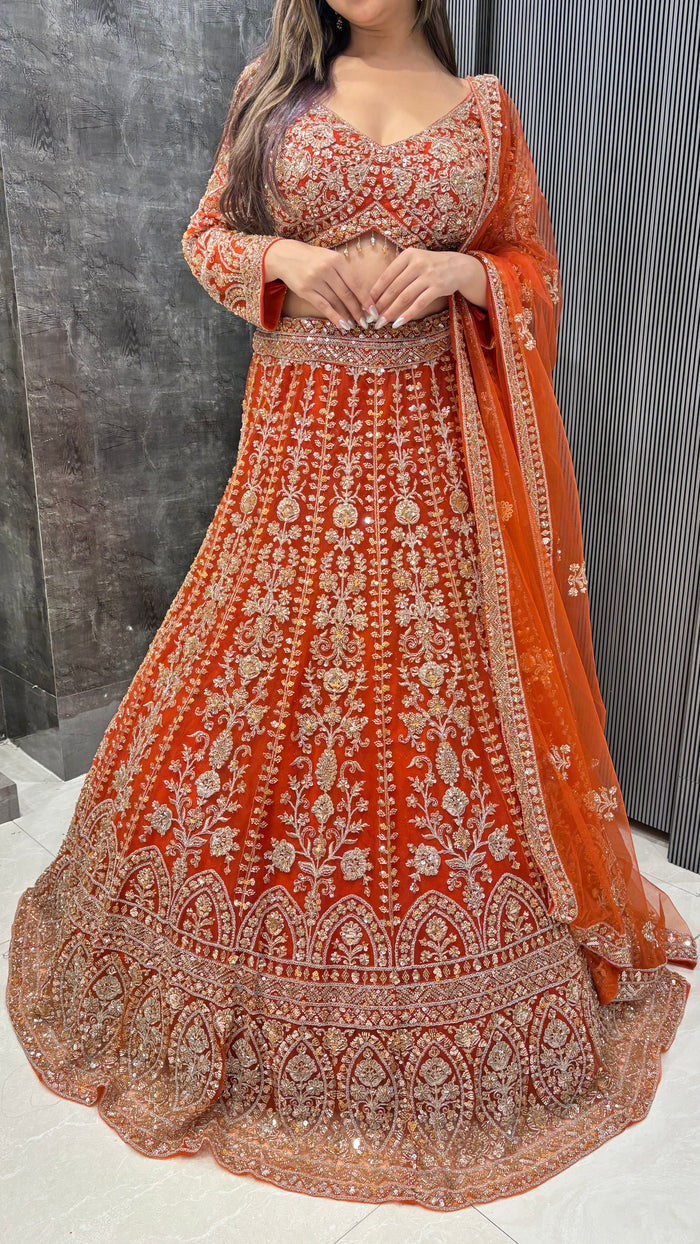 Celestial Charm: Handwork Net Lehenga Set