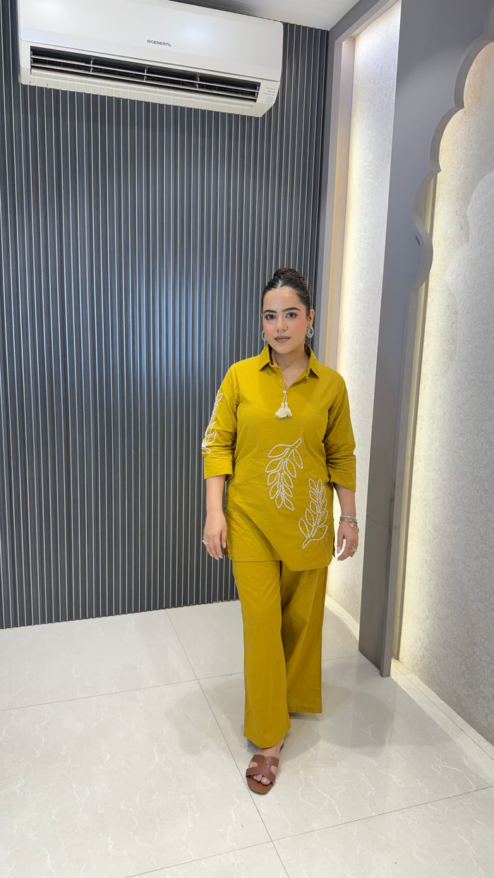 Cotton Co-ord Set with Dori Work