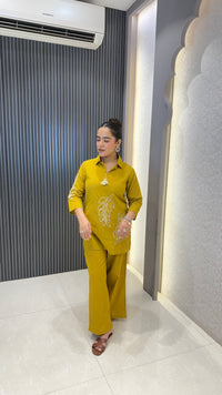 Cotton Co-ord Set with Dori Work