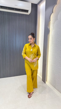 Cotton Co-ord Set with Dori Work