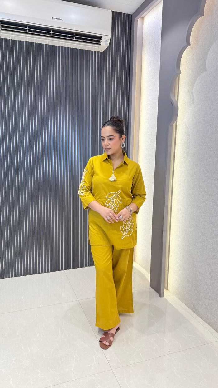 Cotton Co-ord Set with Dori Work