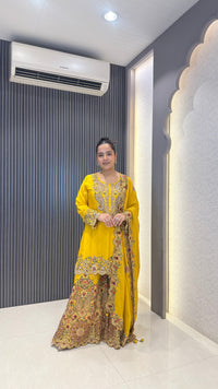 Kashmiri Thread Embroidery Suit Set | Chinon Fabric | Premium Ethnic Wear