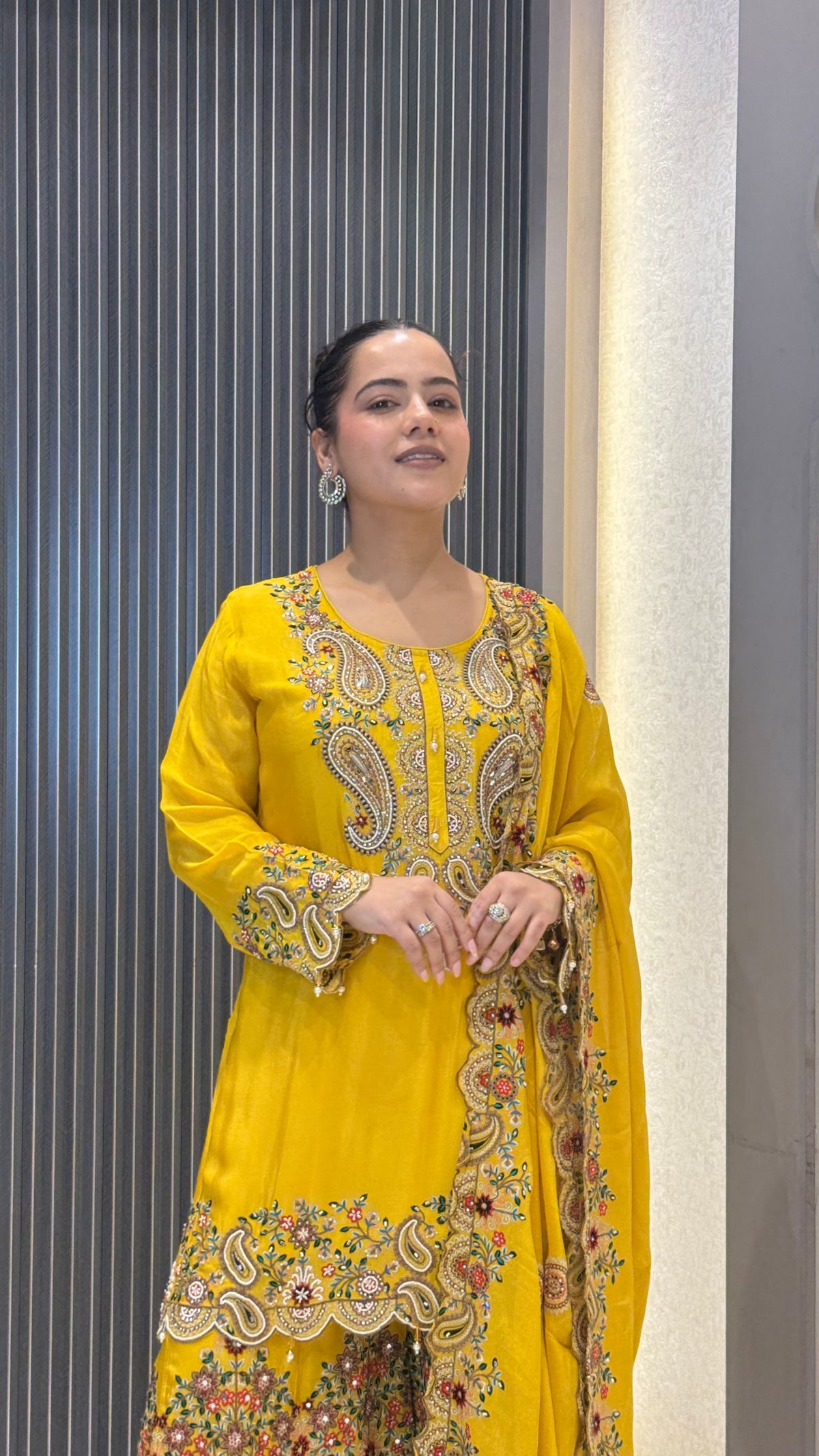 Kashmiri Thread Embroidery Suit Set | Chinon Fabric | Premium Ethnic Wear