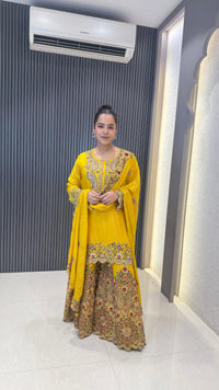 Kashmiri Thread Embroidery Suit Set | Chinon Fabric | Premium Ethnic Wear