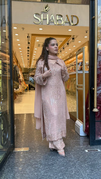 Women's Premium Pakistani Suit | Georgette fabric | Sequin Shirt with Beads work