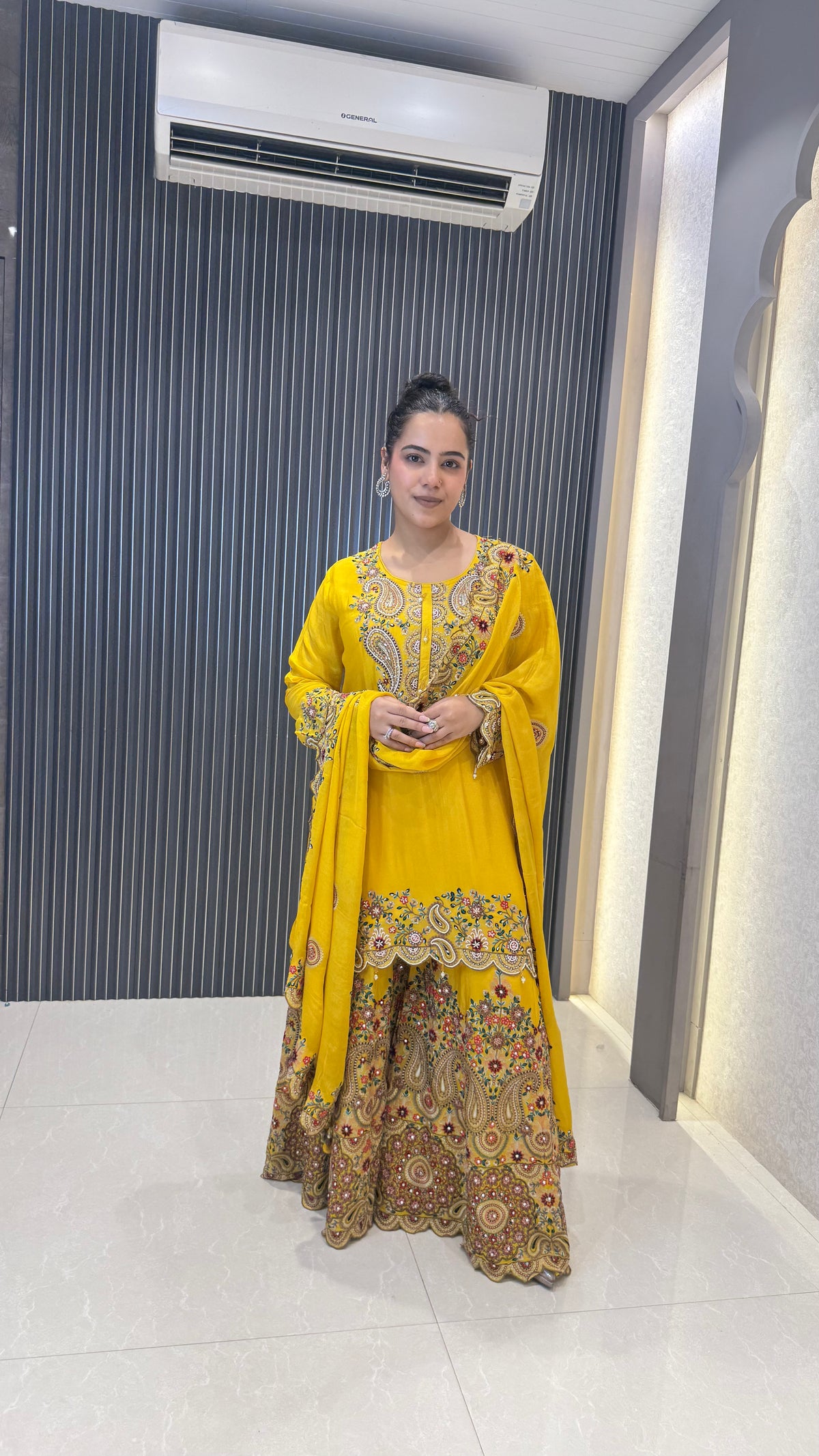 Kashmiri Thread Embroidery Suit Set | Chinon Fabric | Premium Ethnic Wear