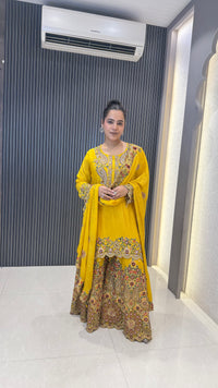 Kashmiri Thread Embroidery Suit Set | Chinon Fabric | Premium Ethnic Wear