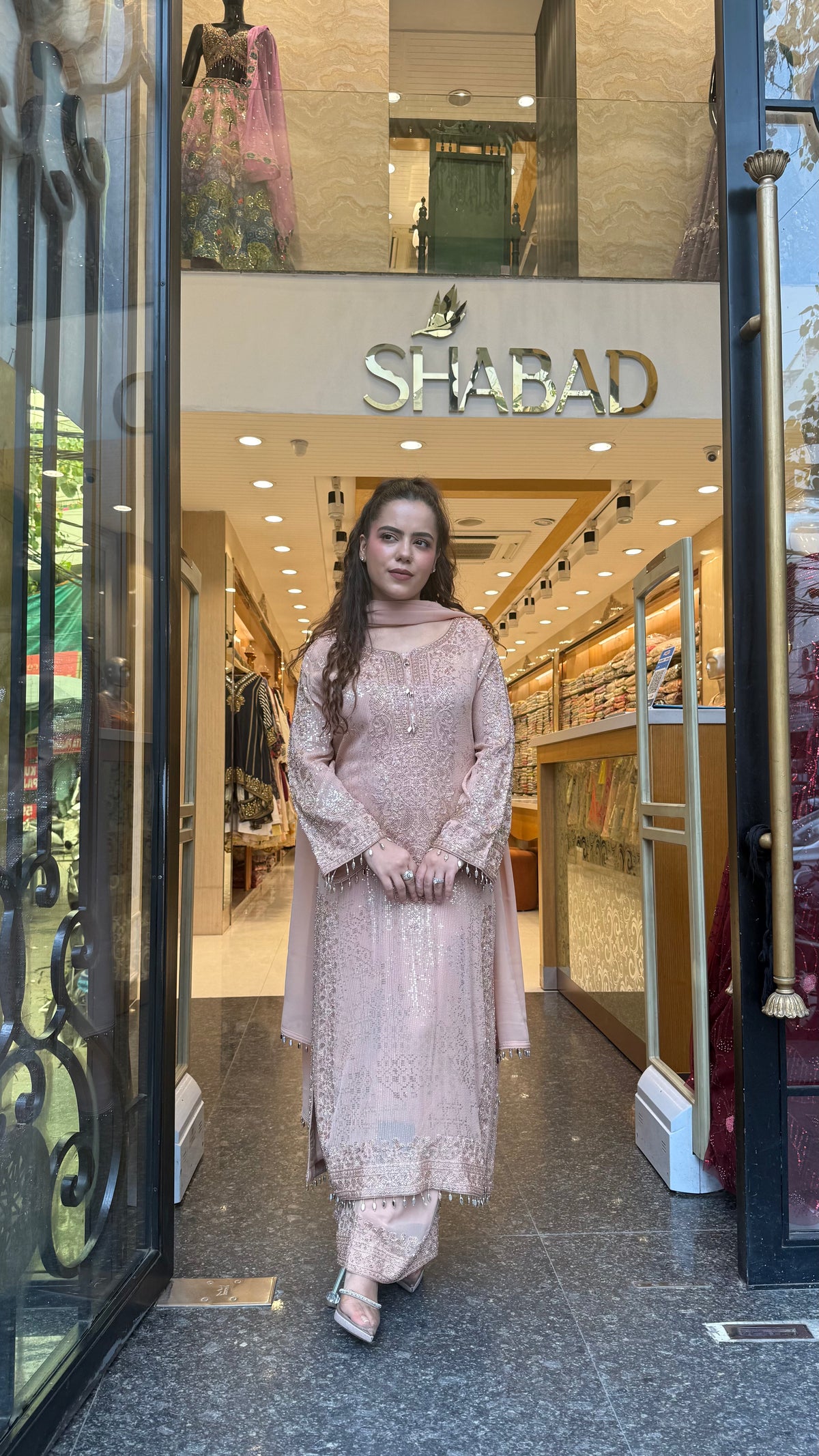Women's Premium Pakistani Suit | Georgette fabric | Sequin Shirt with Beads work