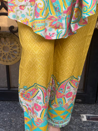 Linen Co-ord Set with Cutdana & Pearl Handwork