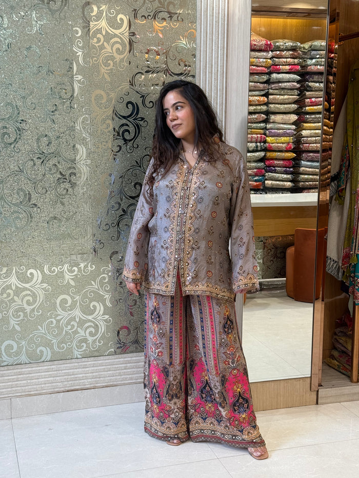 Digital Print Satin Silk Co-ord Set – Luxe & Light
