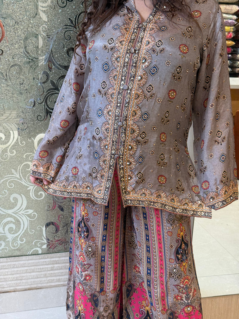 Digital Print Satin Silk Co-ord Set – Luxe & Light