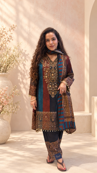 Budget-Friendly Printed Soft Silk Suit Set | Sizes Up to 46