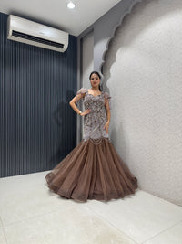 Exclusive Cocktail Gown with Handwork & Cut Dana (Copy)