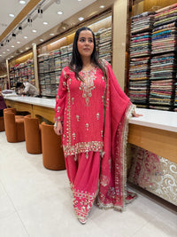 Crushed Shimmer Suit with Mukaish & Gotta Work