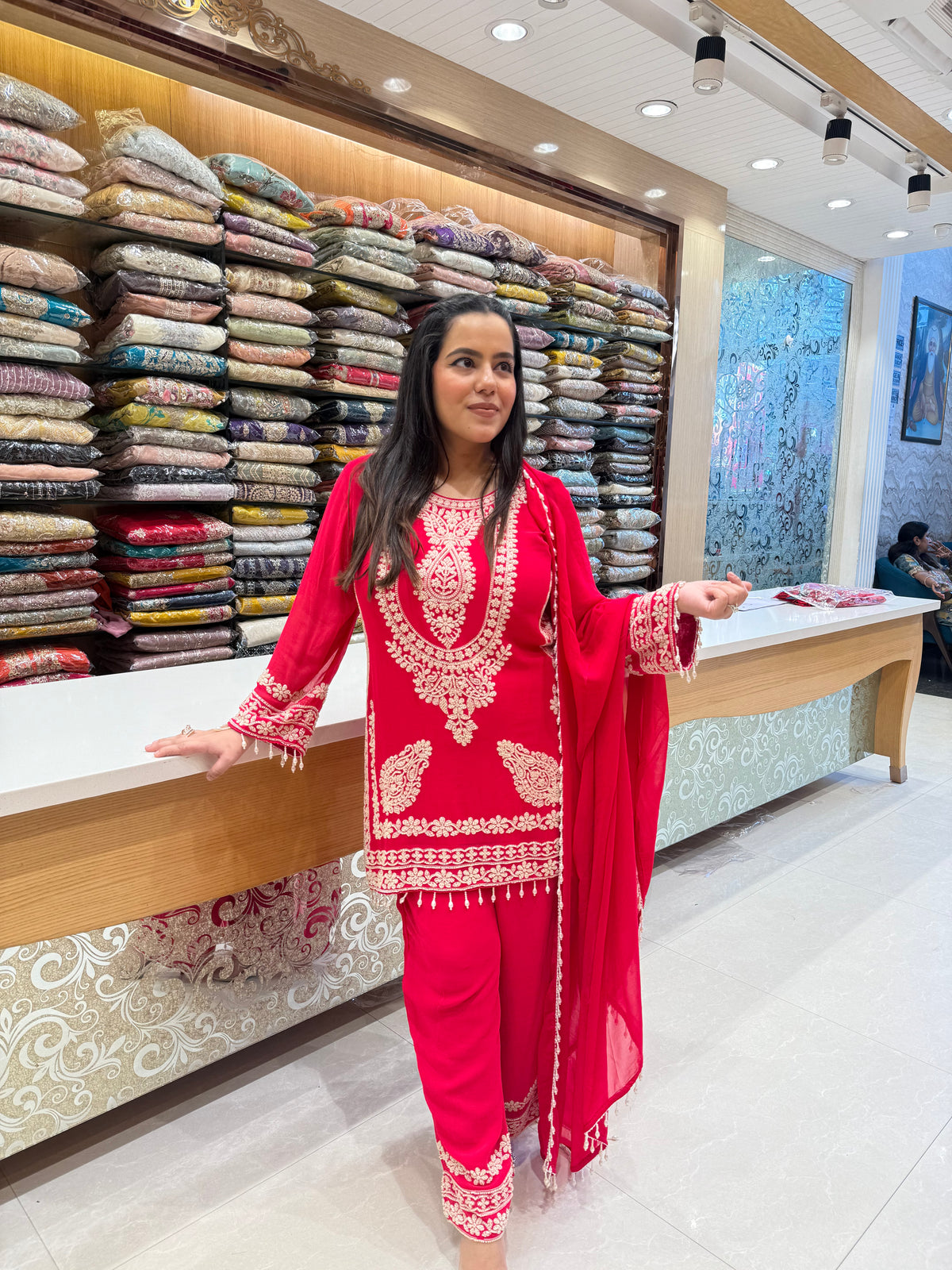 Elegant Beads Work Suit